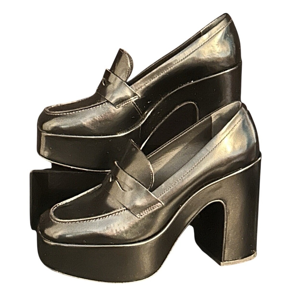Reformation Lolita Platform Loafer Shoes - Black - Women's Size 8